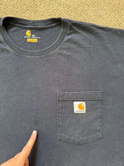 3XL Carhartt Navy Pocket T-Shirt