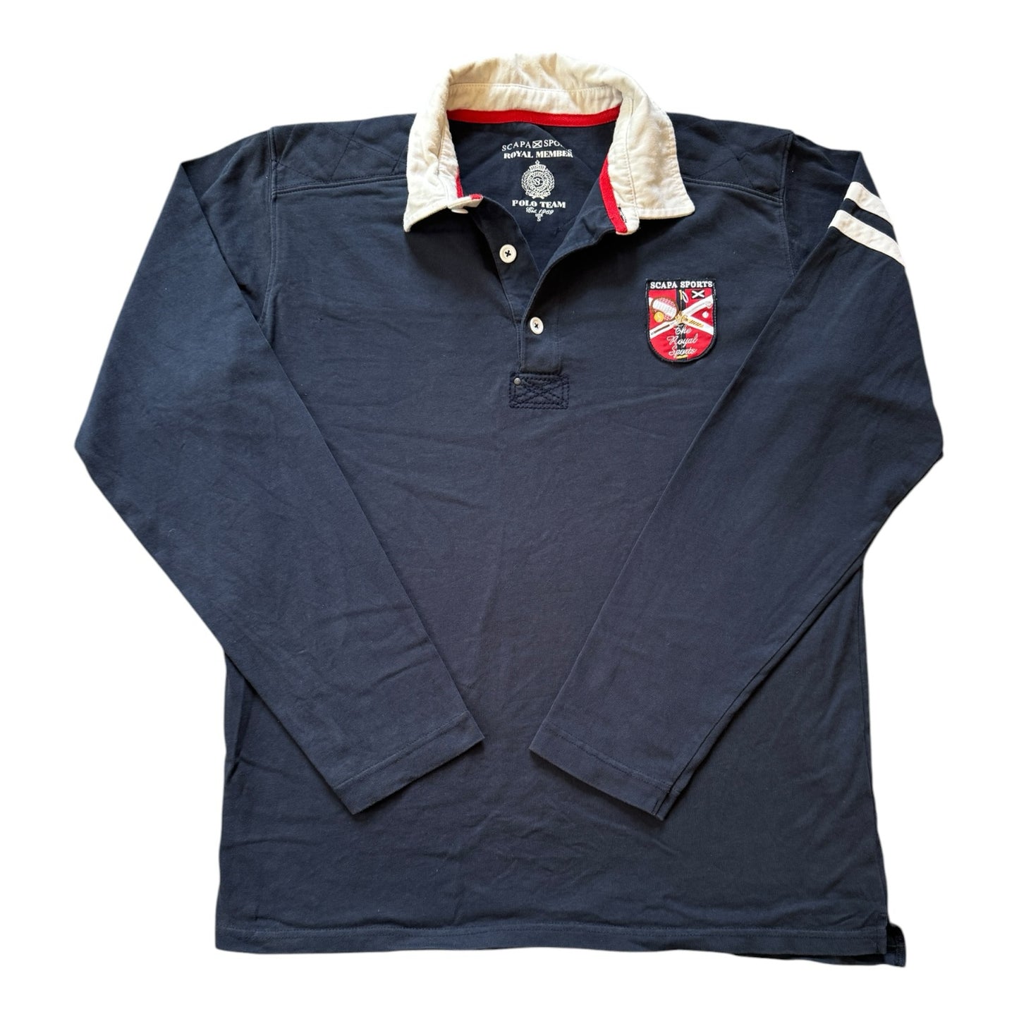 Small Scapa Sports Navy Rugby Shirt