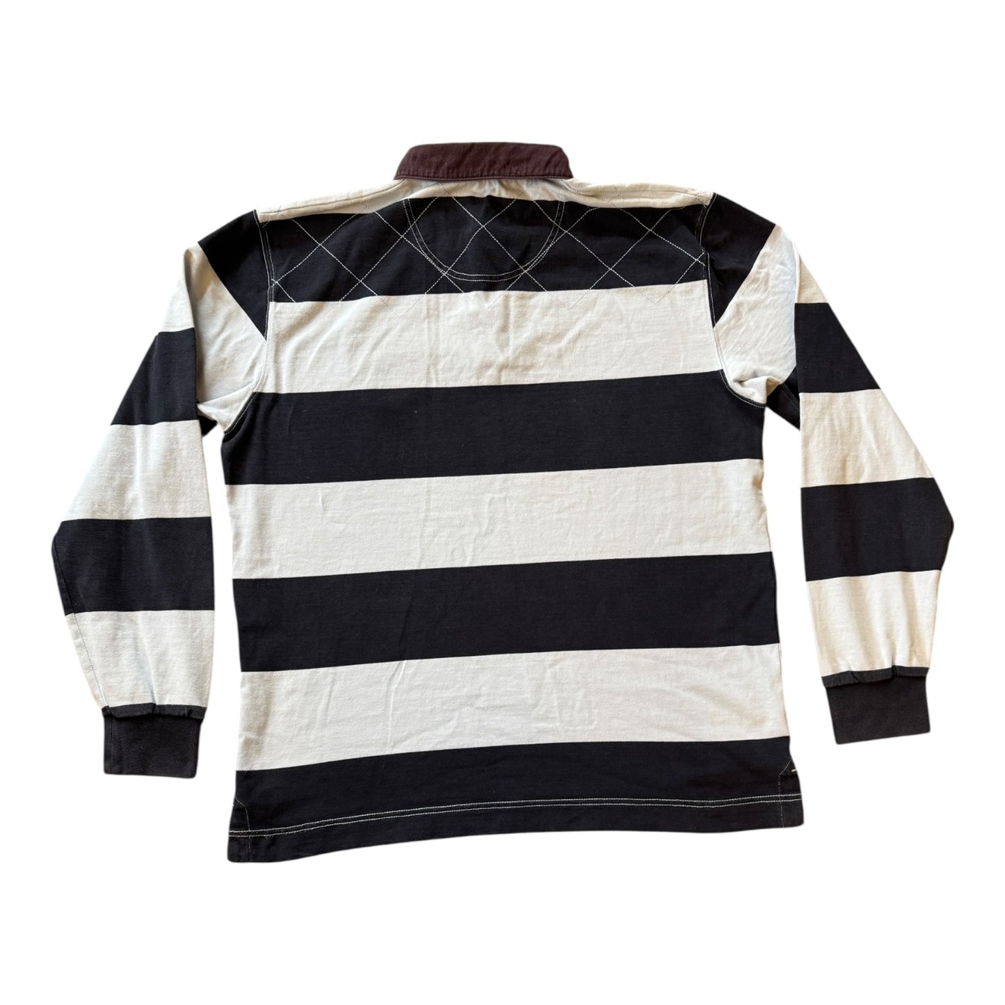 Medium Barbour Navy and White Rugby Shirt