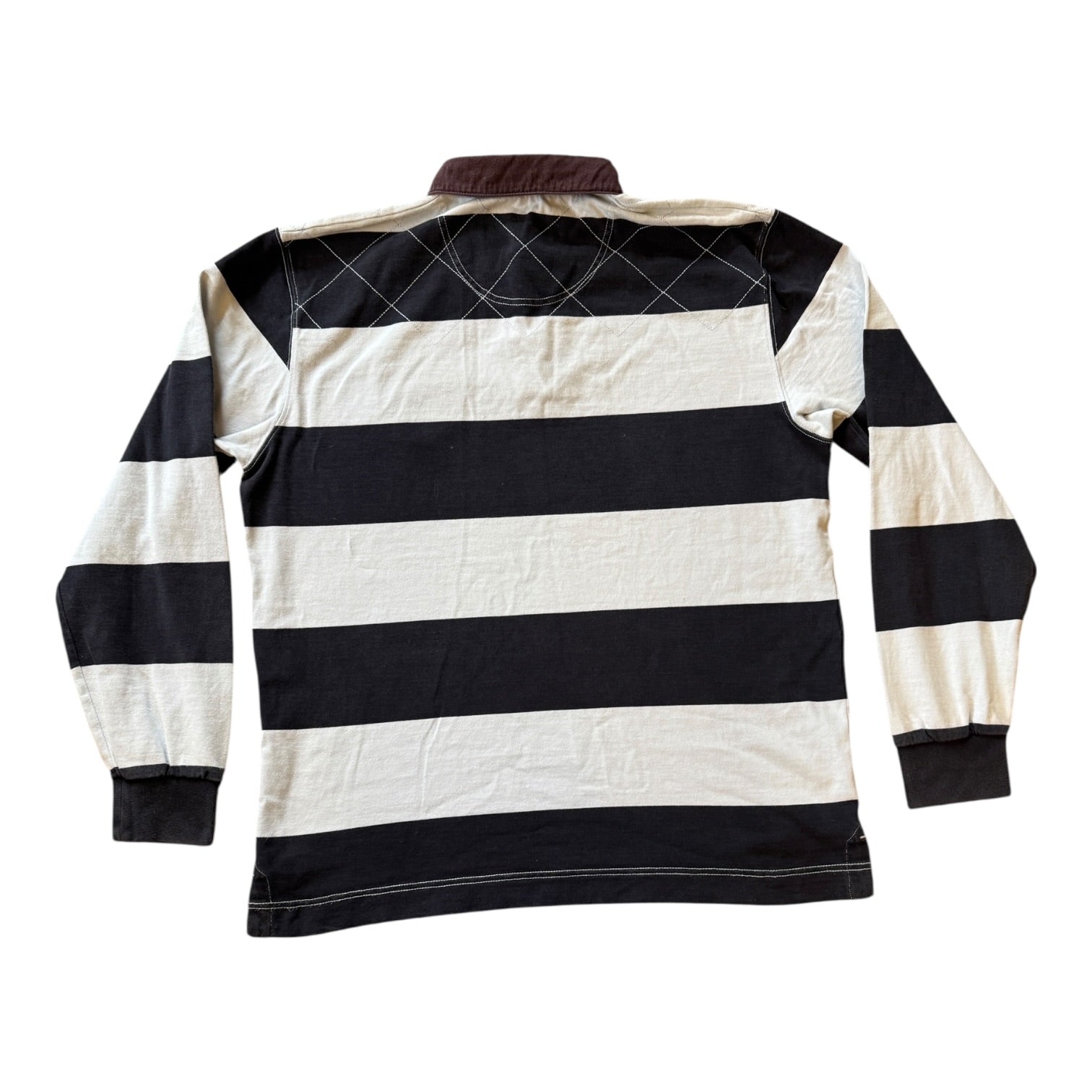 Medium Barbour Navy and White Rugby Shirt