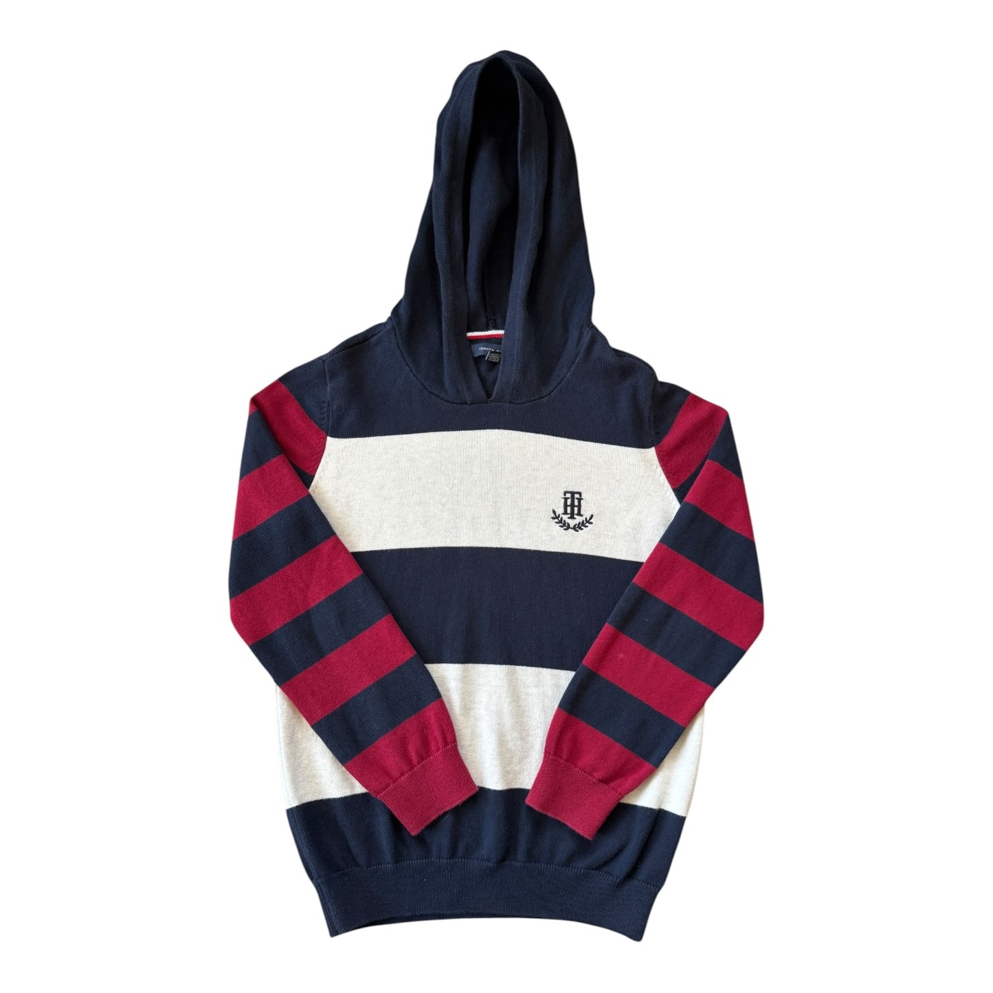 Aged 12-14 Tommy Hilfiger Navy, Red and White Hoodie