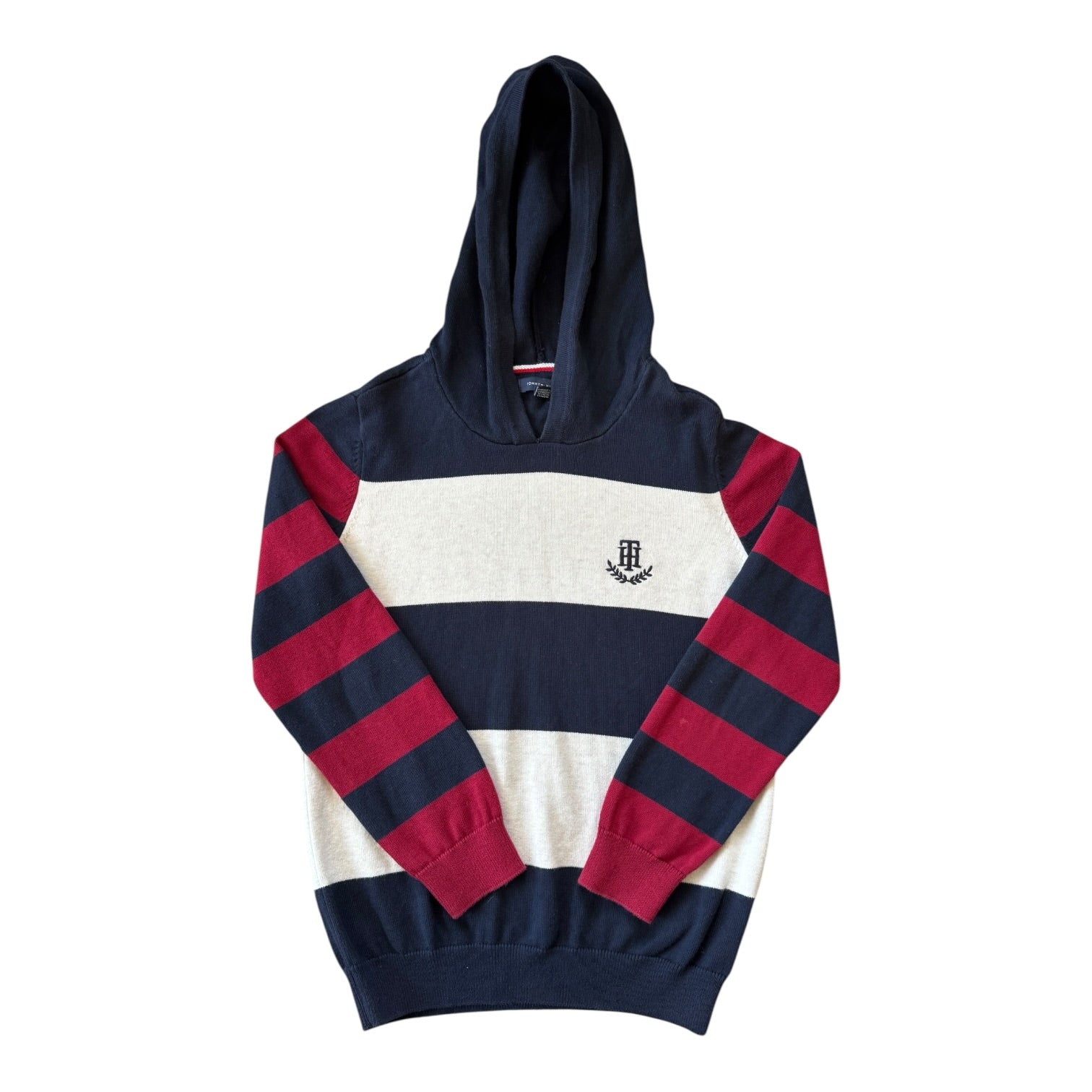 Aged 12-14 Tommy Hilfiger Navy, Red and White Hoodie