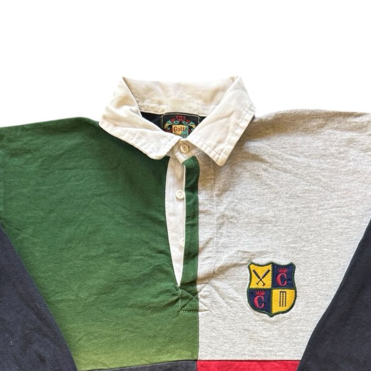 Medium Gotte Sport Navy, Red, Green and Grey Cricket Rugby Shirt