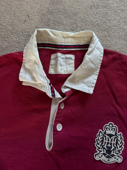 Medium Burgundy Red Rugby Shirt