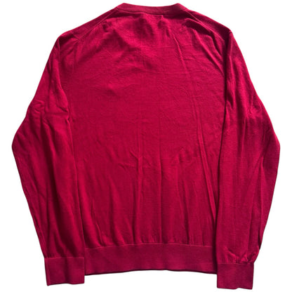 Large Nautica Red V-Neck Jumper
