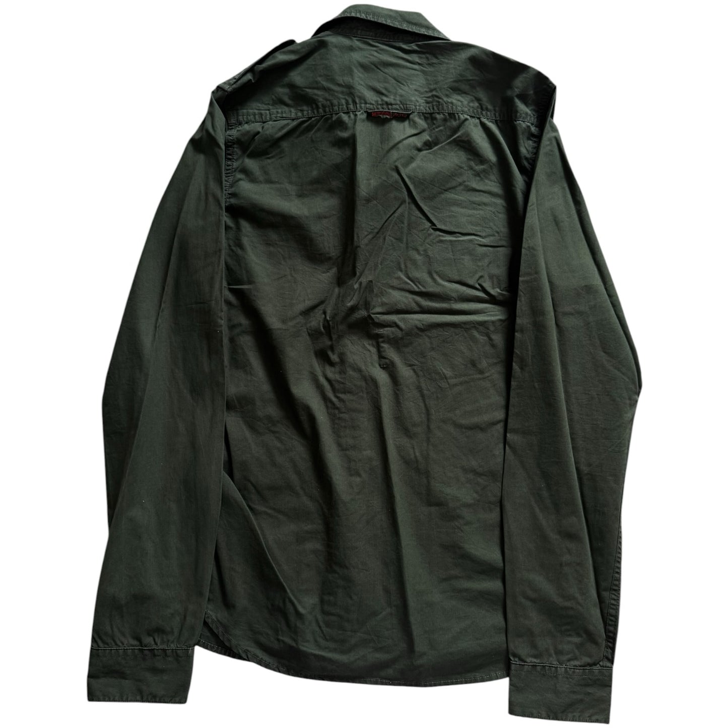 Small Superdry Green Military Style Shirt