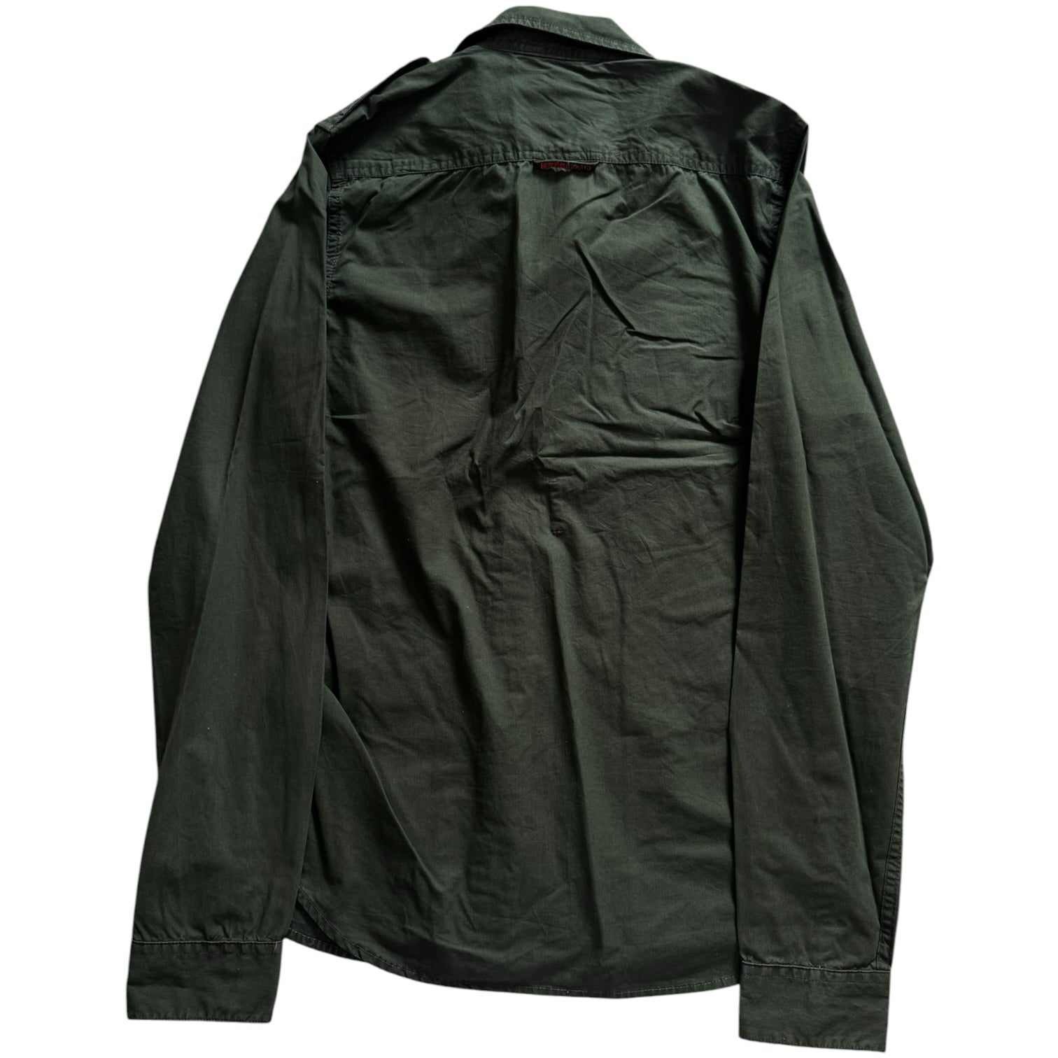 Small Superdry Green Military Style Shirt