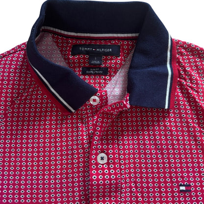 Small Tommy Hilfiger Red Patterned Polo Shirt