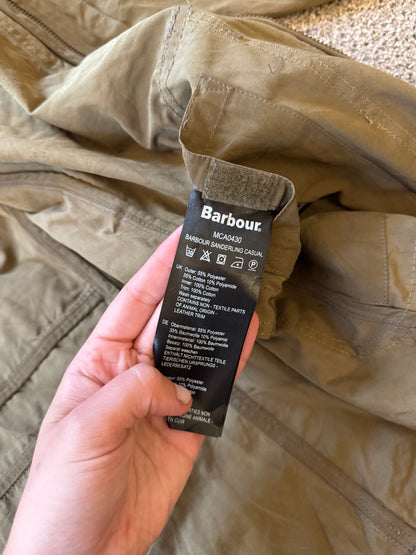 3XL Barbour Tan Light Brown Sanderling Casual Jacket (replaced pockets)