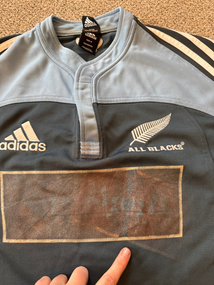 Medium Adidas 2003 New Zealand All Blacks Navy Rugby Shirt