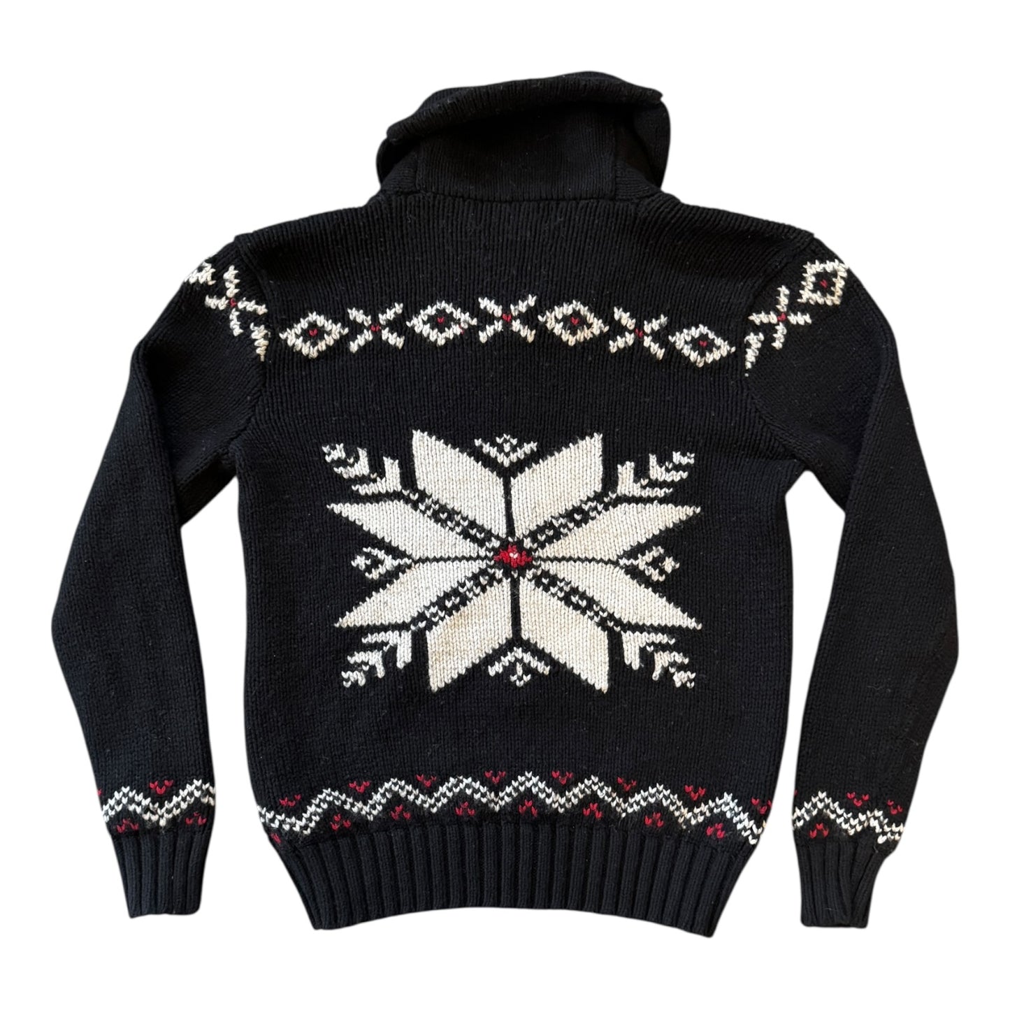 Woman's Small Ralph Lauren Black Knitted Snowflake Jumper