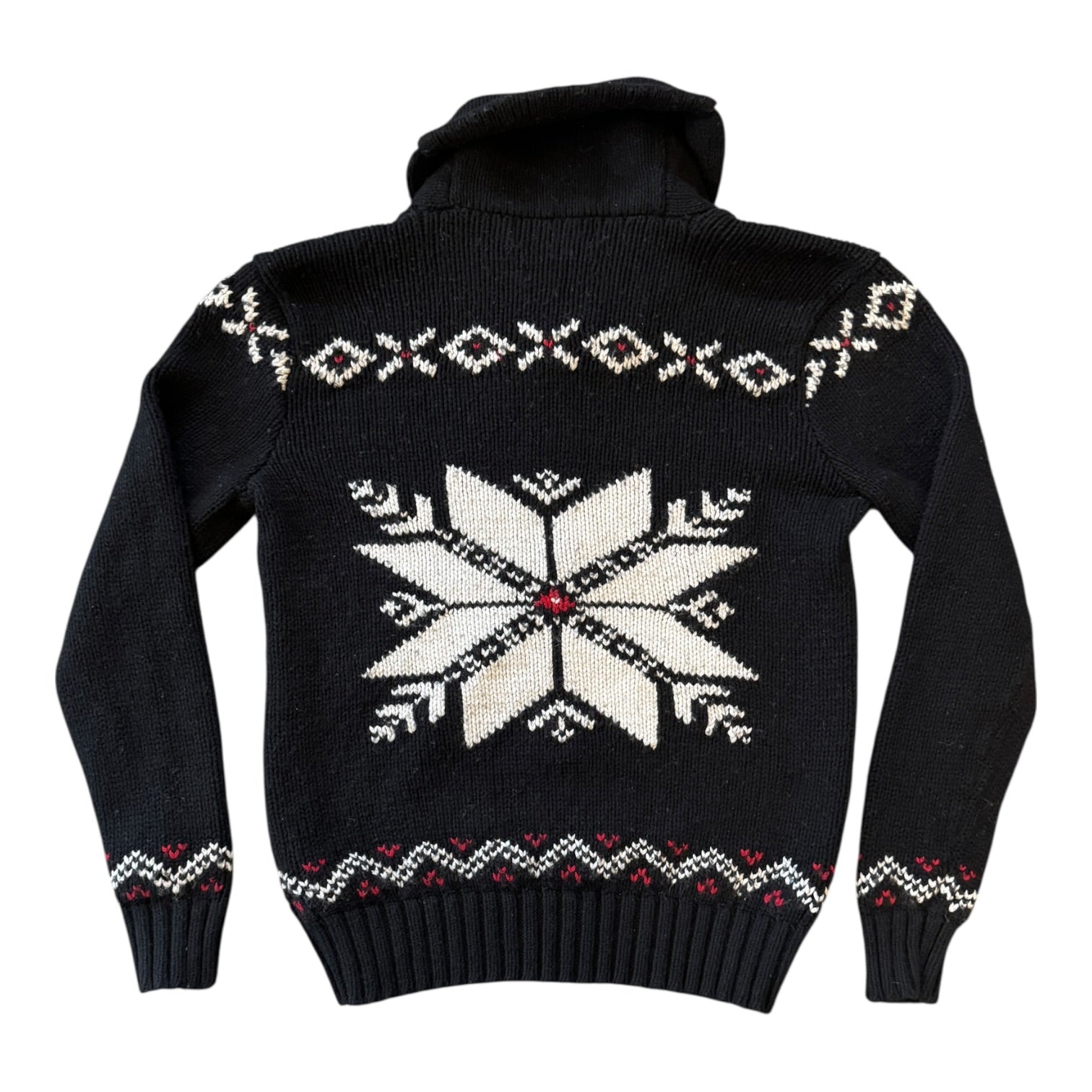 Woman's Small Ralph Lauren Black Knitted Snowflake Jumper