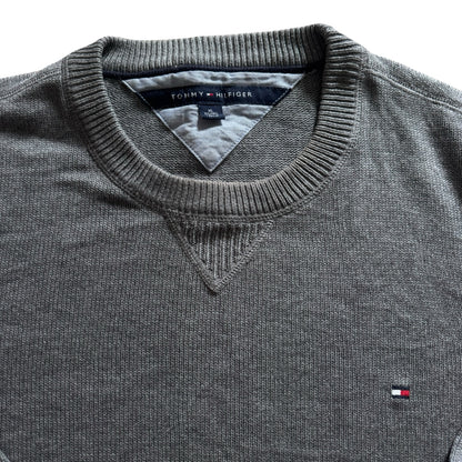 Extra large Tommy Hilfiger Grey Knitted Round Neck Jumper