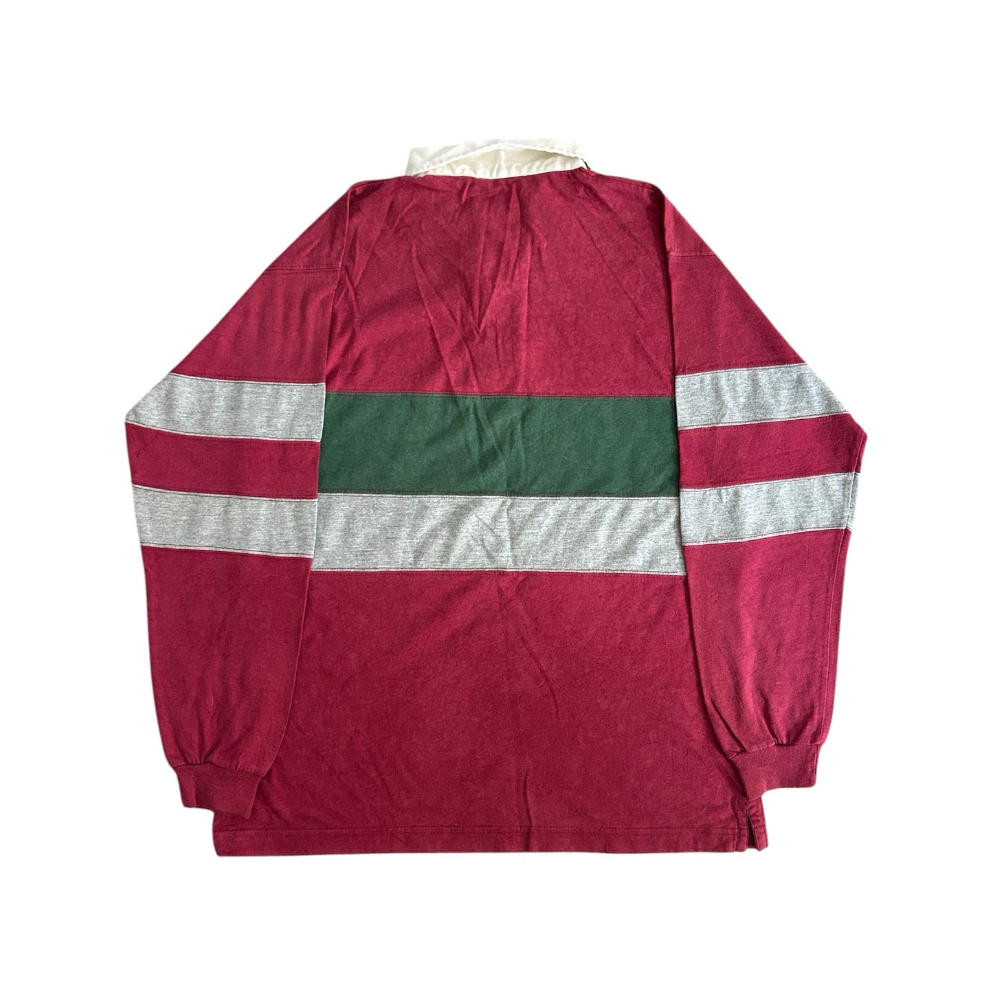 Small Vivamod Red, Green and Grey Rugby Shirt