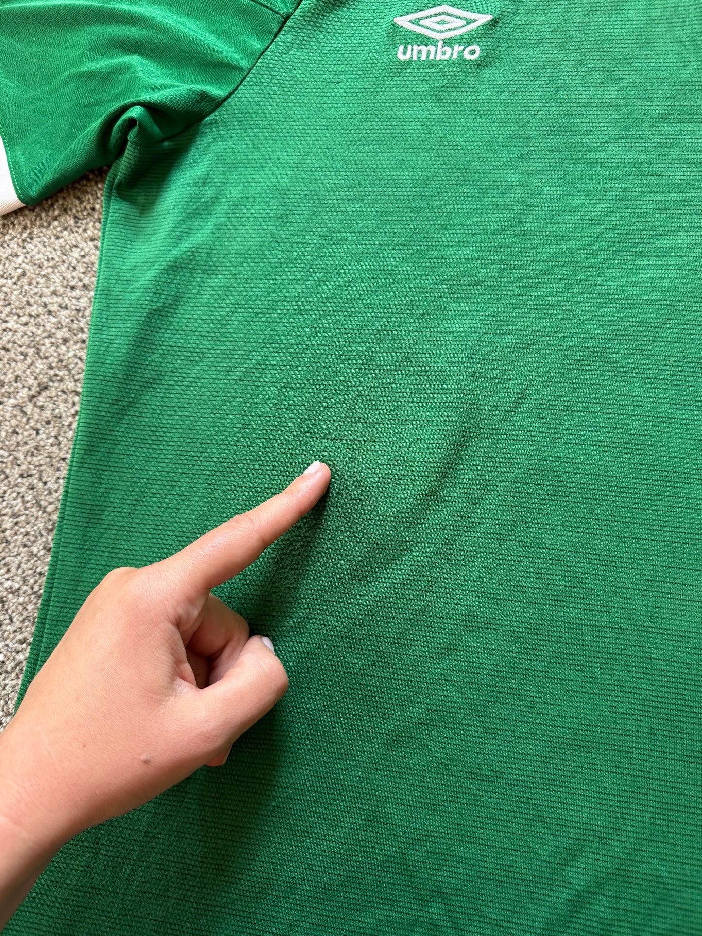 Youth Extra large Umbro Green Ireland Football Shirt