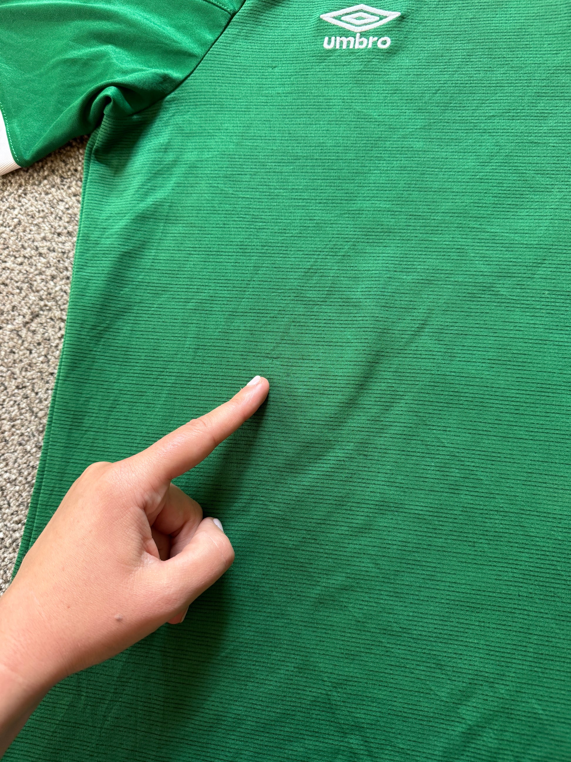 Youth Extra large Umbro Green Ireland Football Shirt