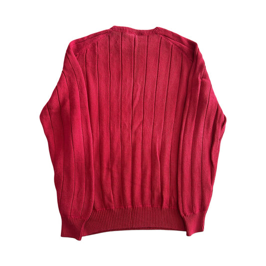 Extra large Nautica Red Knitted Ribbed Thick Jumper