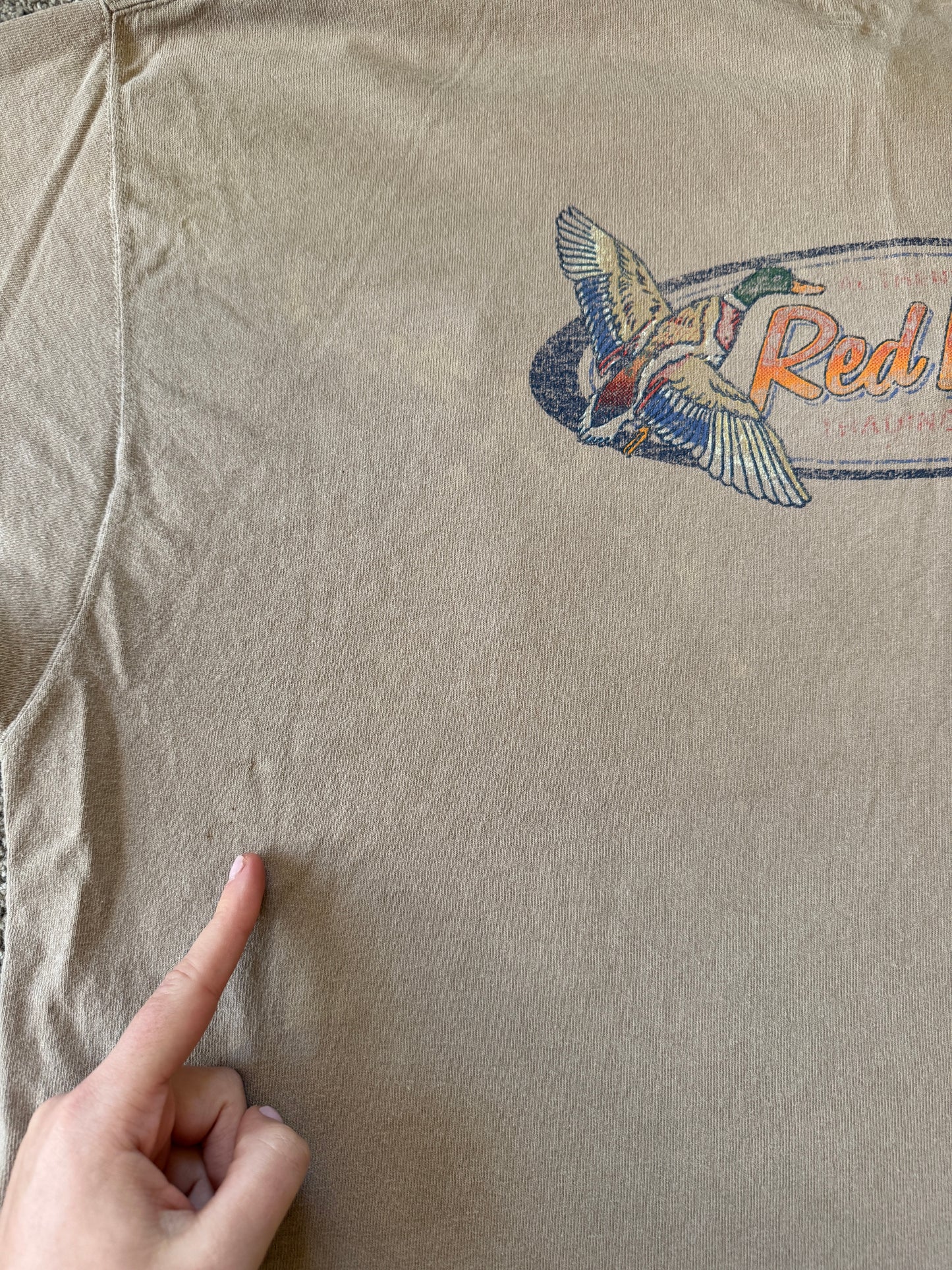 Extra large Carhartt Beige Henley Red Pepper Graphic T-Shirt