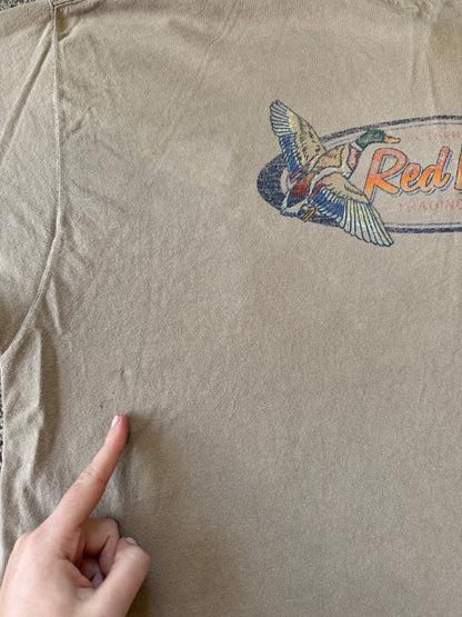 Extra large Carhartt Beige Henley Red Pepper Graphic T-Shirt