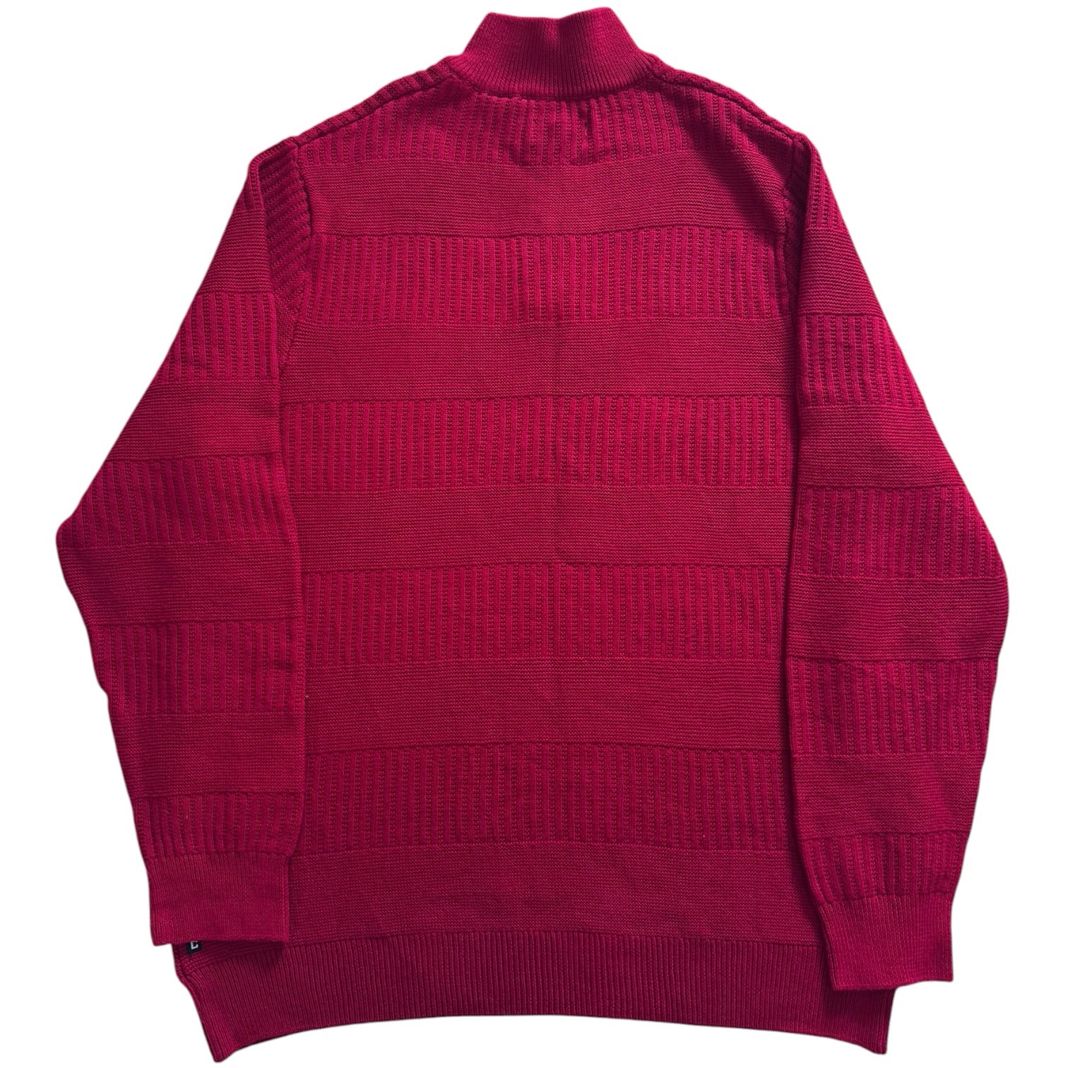 Extra large Chaps Red Knitted 1/4 Zip Jumper