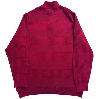 Extra large Chaps Red Knitted 1/4 Zip Jumper