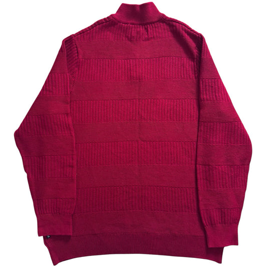 Extra large Chaps Red Knitted 1/4 Zip Jumper