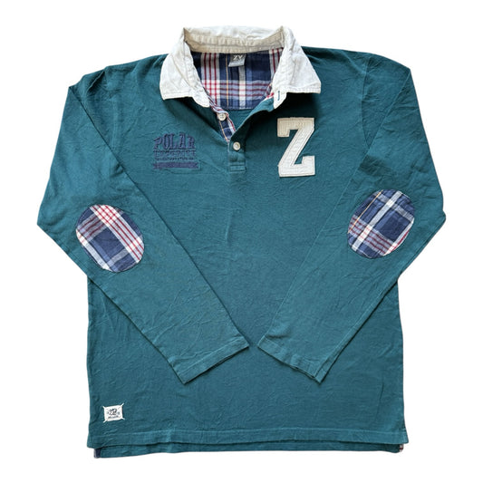 Aged 13-14 Zy Teal Rugby Shirt