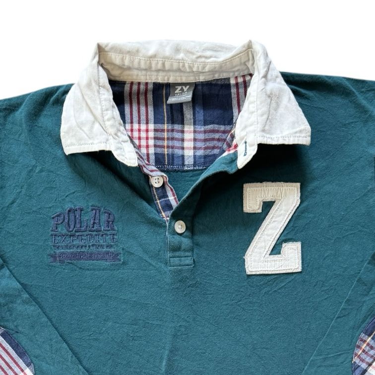 Aged 13-14 Zy Teal Rugby Shirt