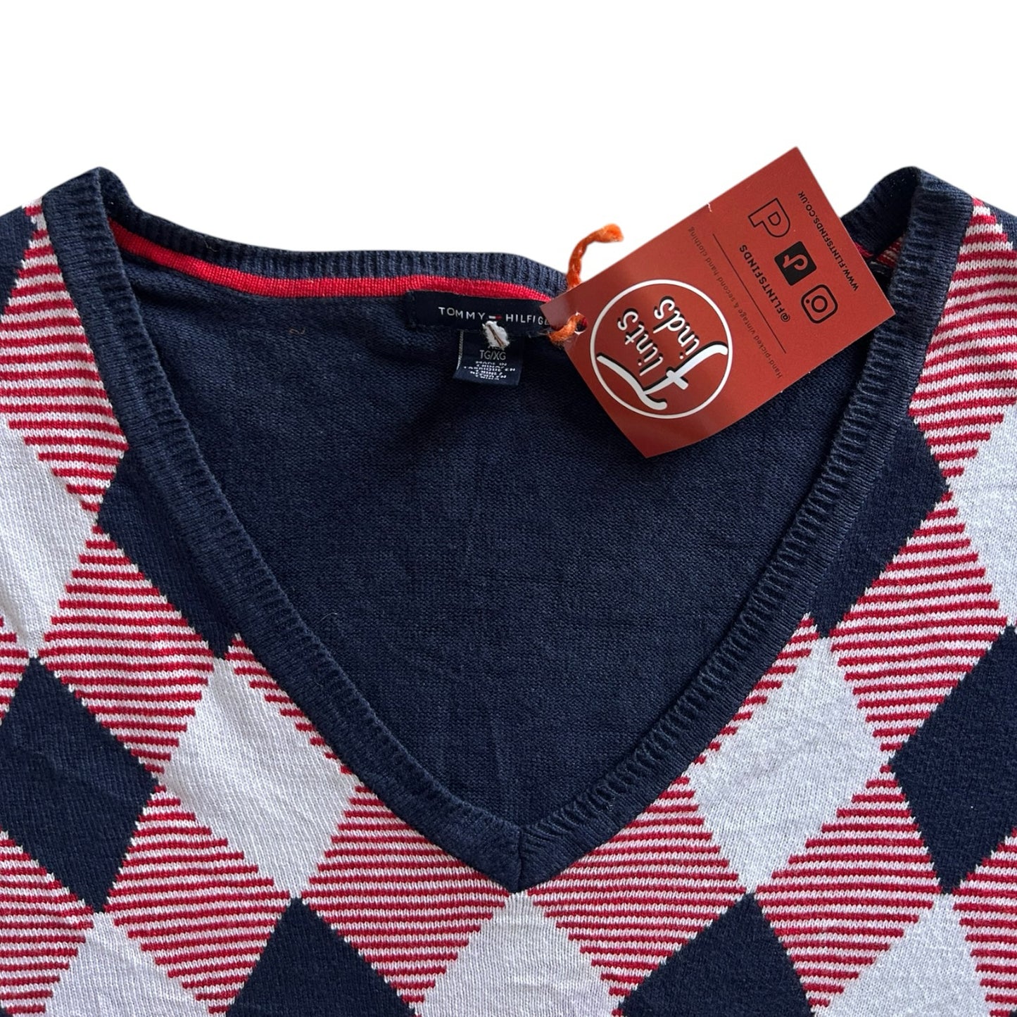 Woman's Extra large Tommy Hilfiger Navy, Red and White Jumper T-Shirt