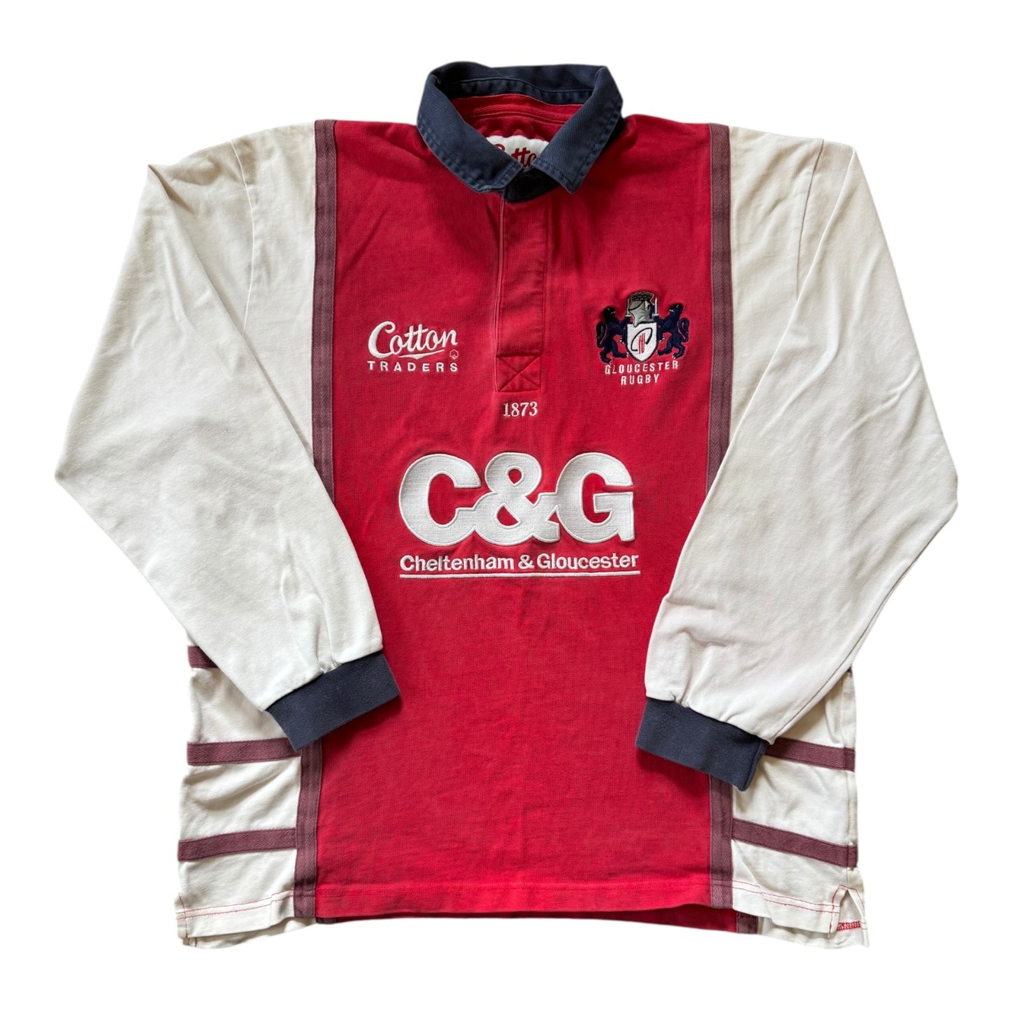 Large Cotton Traders 2003-05 Gloucester Red Rugby Shirt