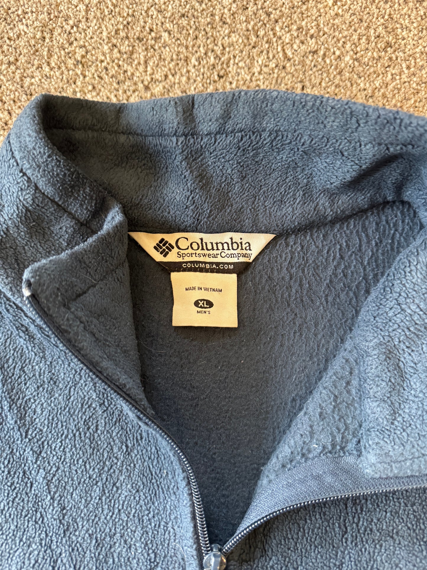 Extra large Columbia Blue Full Zip Fleece