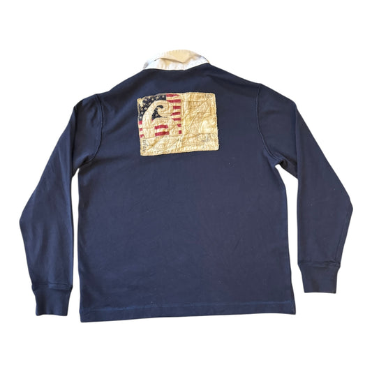Large Ralph Lauren Navy 67 Rugby Shirt