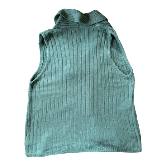 Woman's Extra large Chaps Green Sleeveless Cardigan