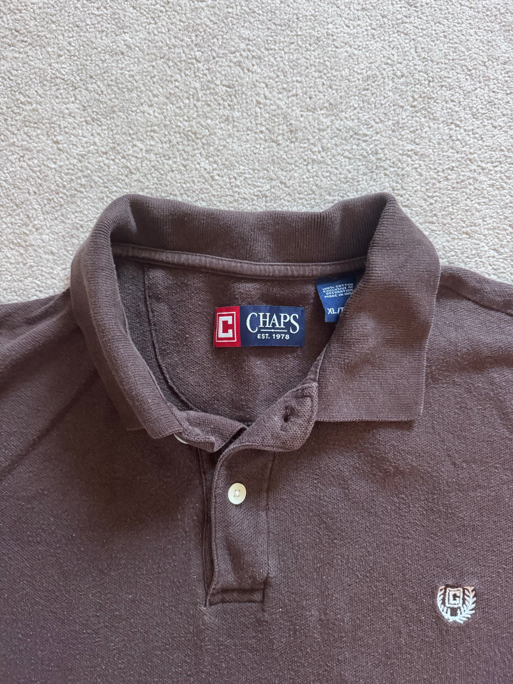 Extra large Chaps Brown Polo Shirt
