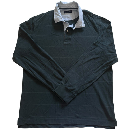 Large Massimo Dutti Greeny Blue Rugby Shirt