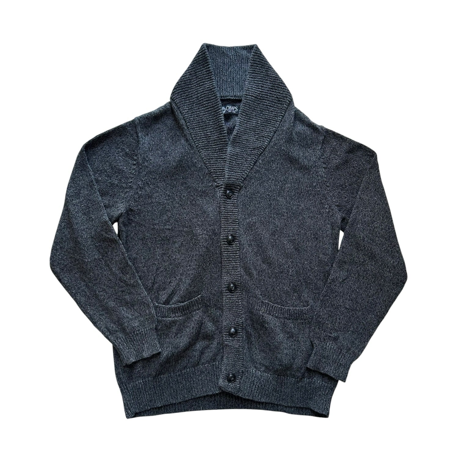 Medium Chaps Grey Knitted Cardigan