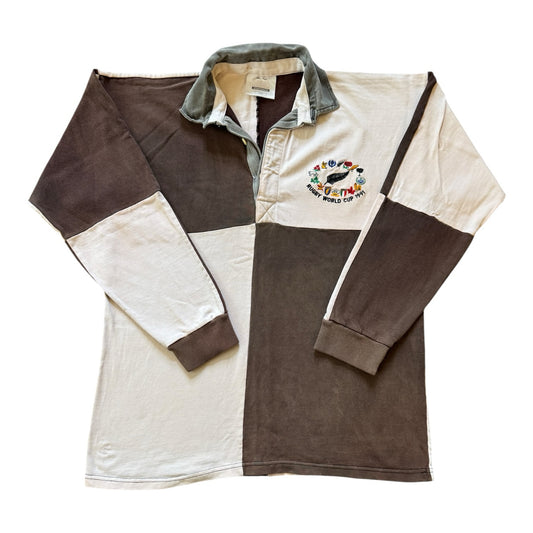 Large Rugby World Cup 1991 Brown Rugby Shirt