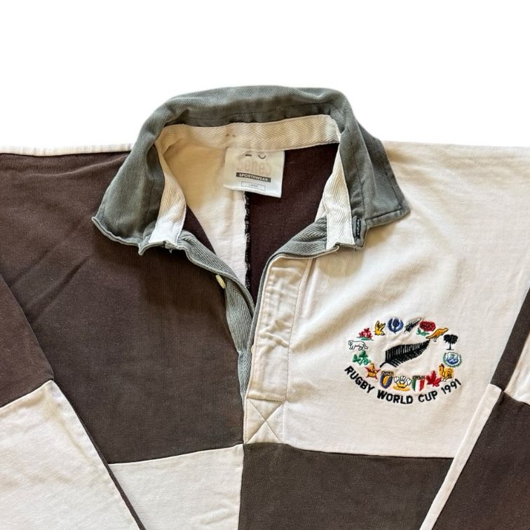 Large Rugby World Cup 1991 Brown Rugby Shirt