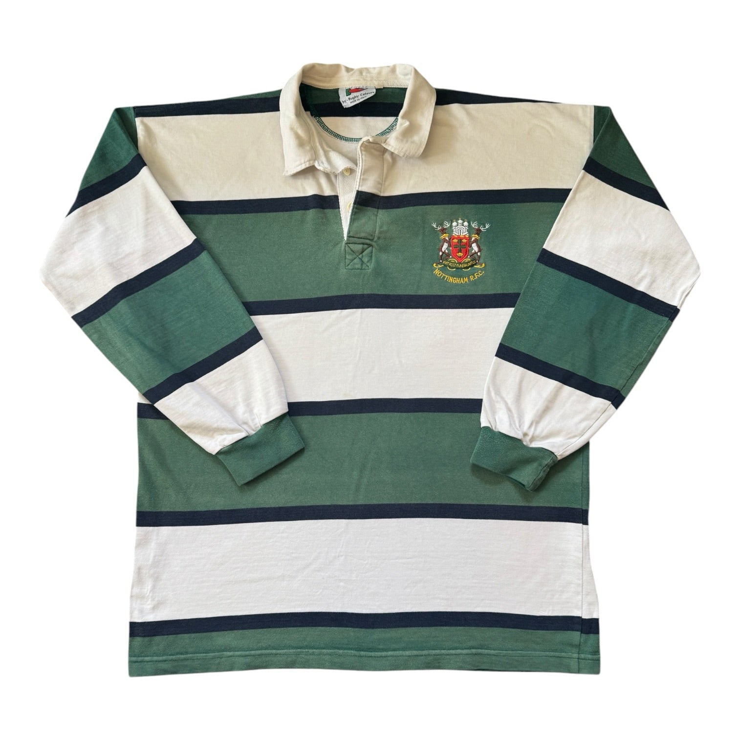 XXL Nottingham Rugby Green and White Rugby Shirt