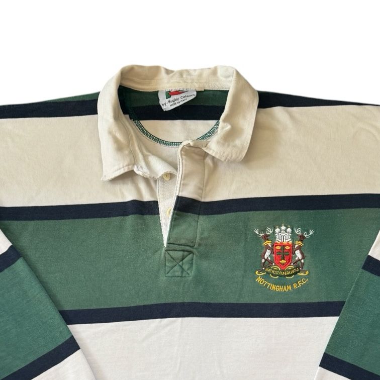 XXL Nottingham Rugby Green and White Rugby Shirt