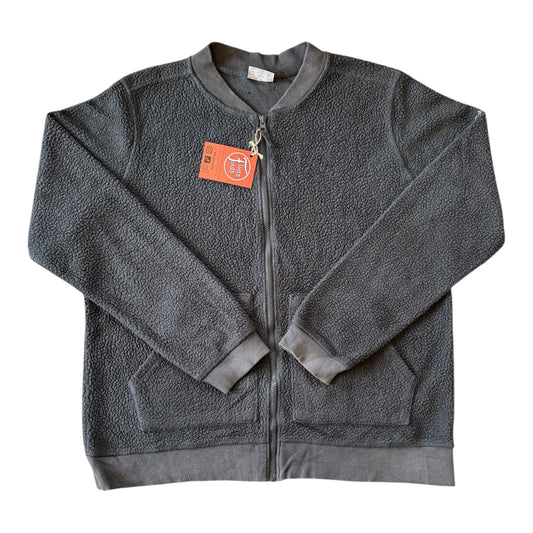 Large Columbia Grey Bomber Jacket Fleece