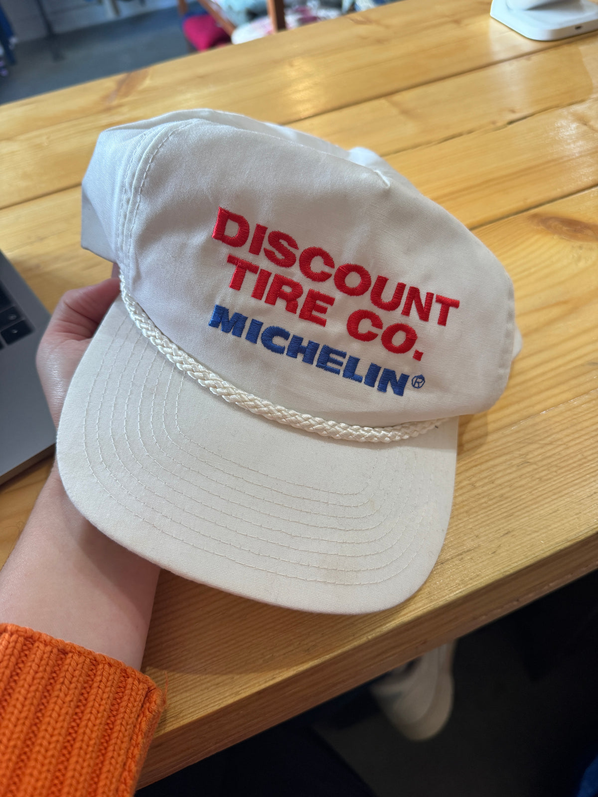 Michelin Discount Tire Co White Trucker Cap