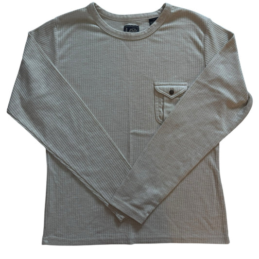 Medium Lee Beige Long Sleeved Ribbed T-Shirt