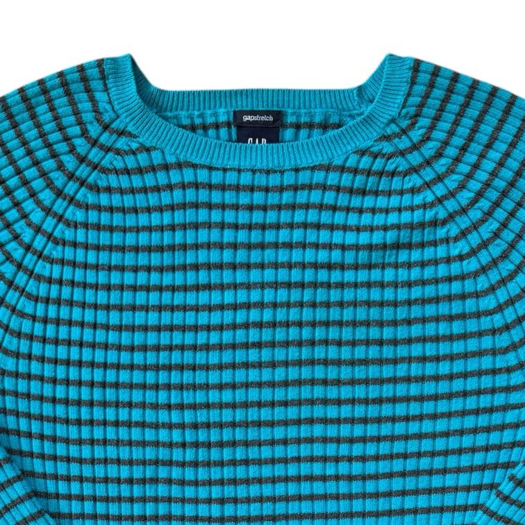 Woman's Medium Stretchy Gap Blue and Charcoal Jumper