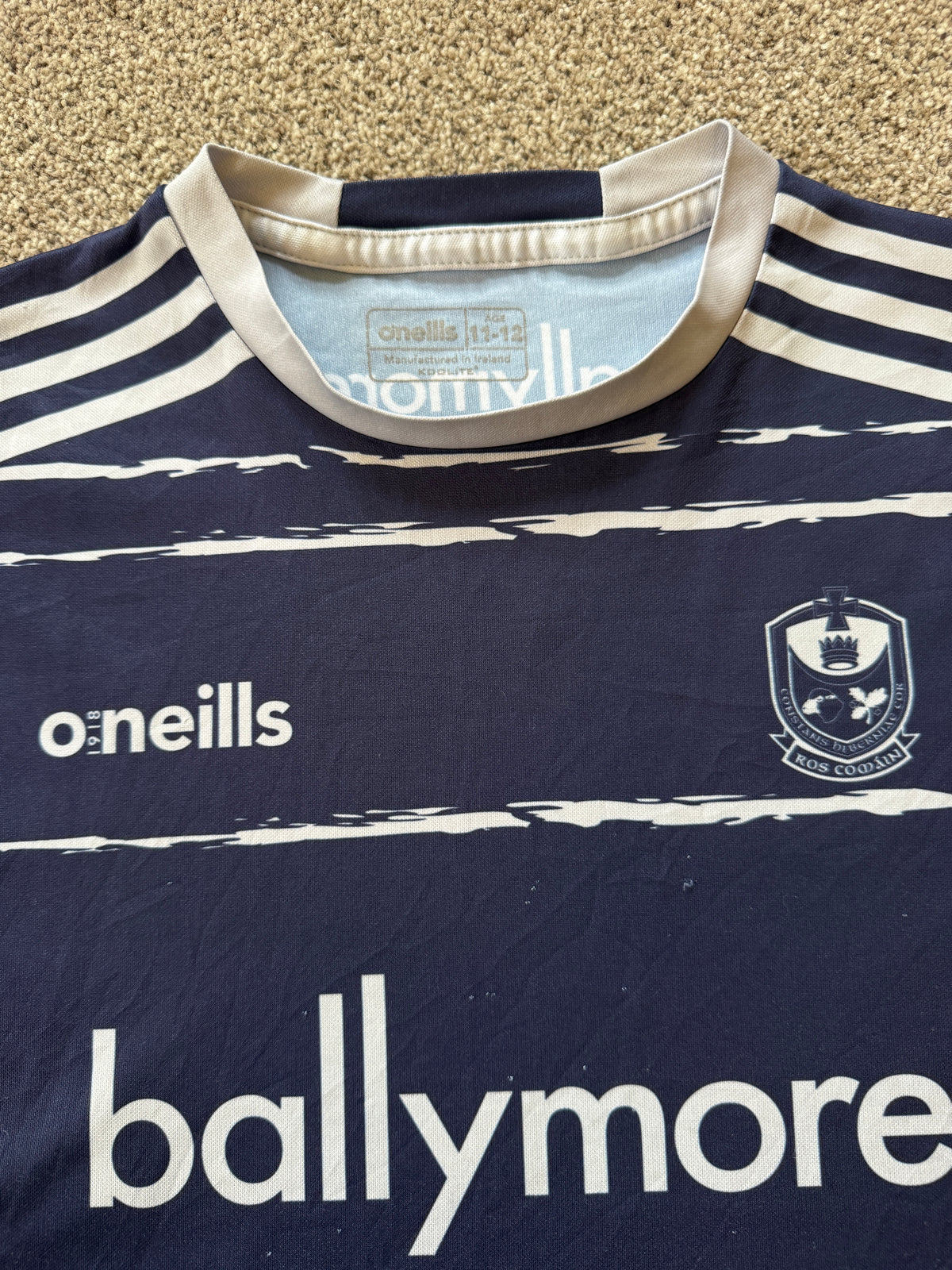 Aged 11-12 O'neills Blue Roscommon GAA Training Top