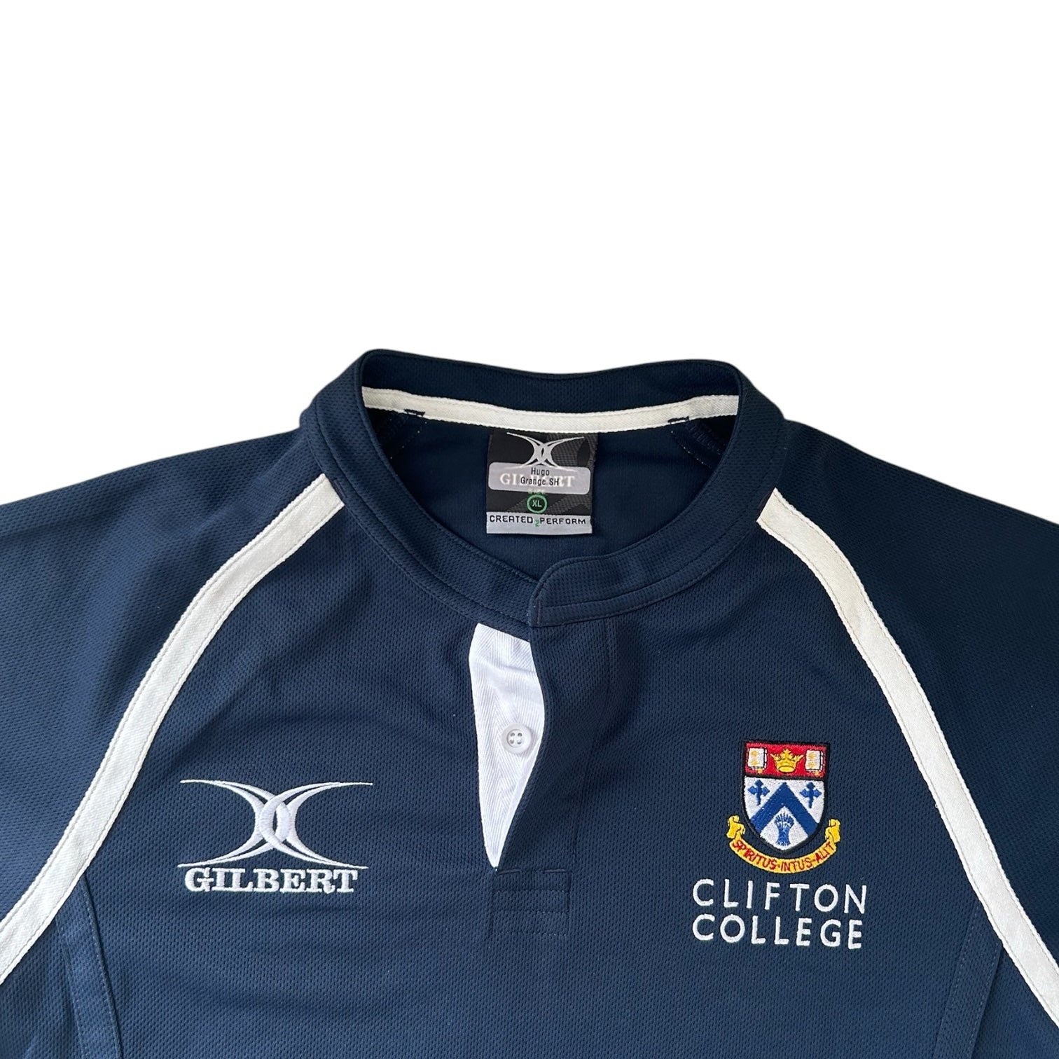 Extra large Gilbert Navy Clifton College Rugby Shirt