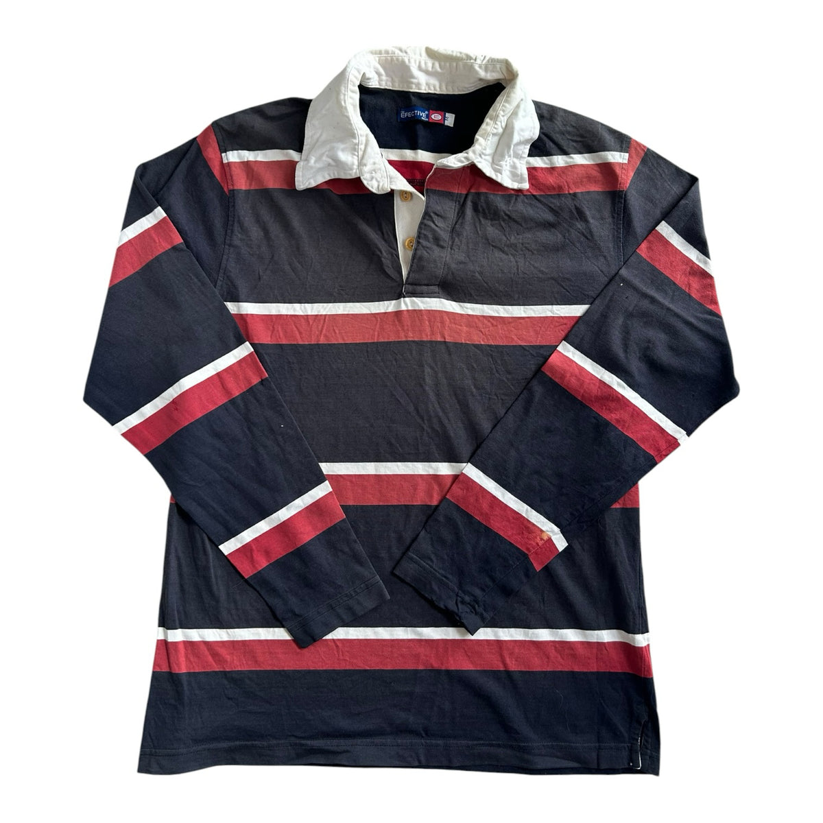 Medium Effective Navy, Red and White Rugby Shirt