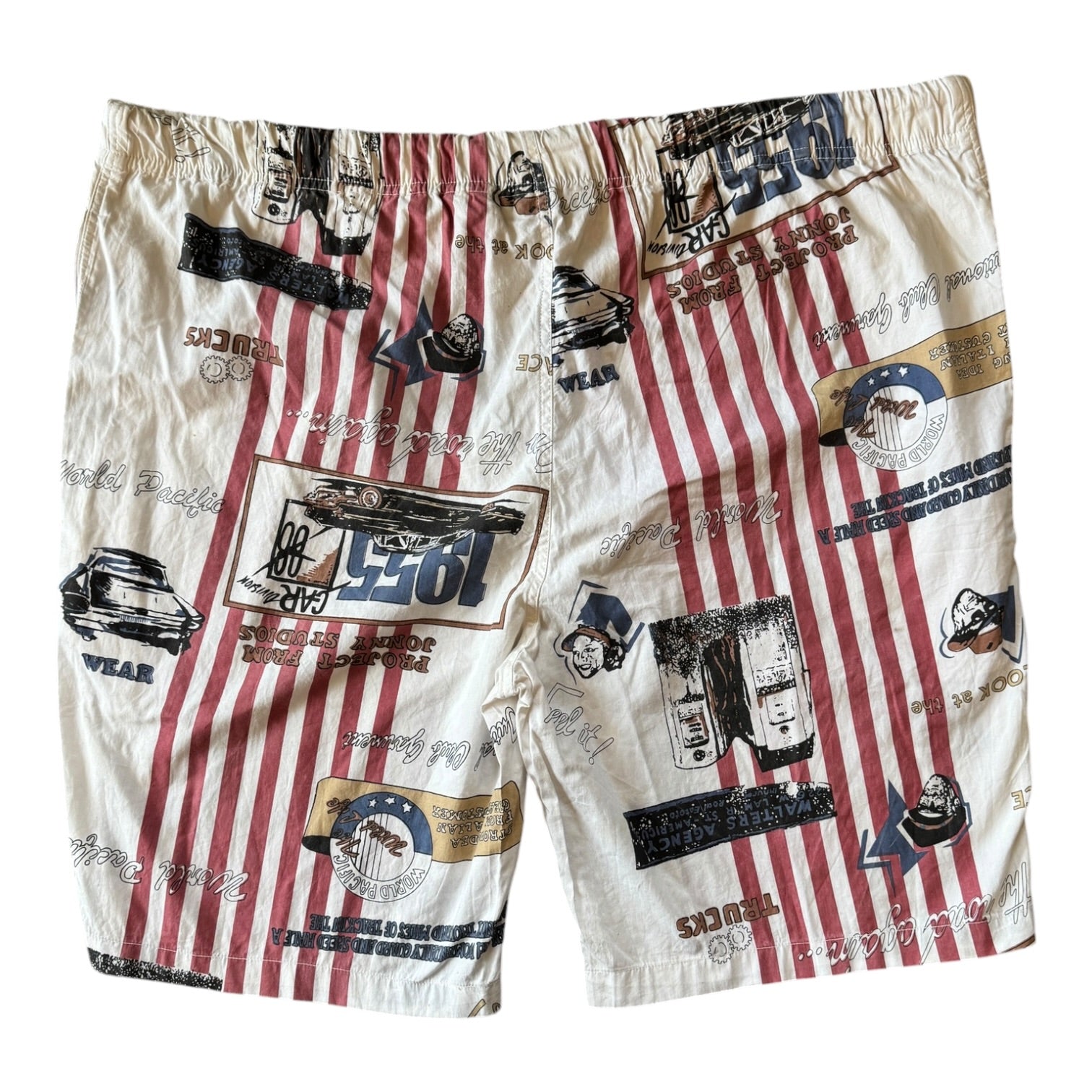 Extra large Broadway White Funky Graphic Shorts