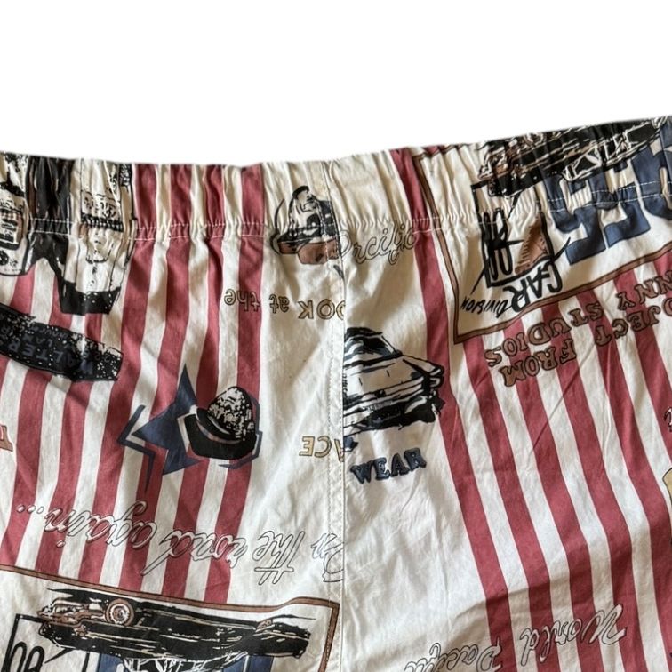 Extra large Broadway White Funky Graphic Shorts
