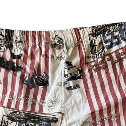 Extra large Broadway White Funky Graphic Shorts